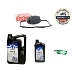 Olej ATF +4 6L + filtr skrzyni biegów NAG1 Jeep Wrangler JK, Grand Cherokee WJ